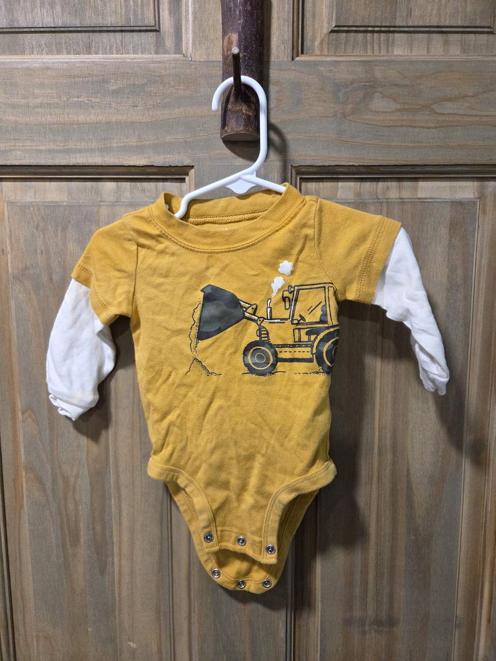**BUNDLE & SAVE** Carter's Yellow Long-Sleeve Construction One-Piece Bodysuit